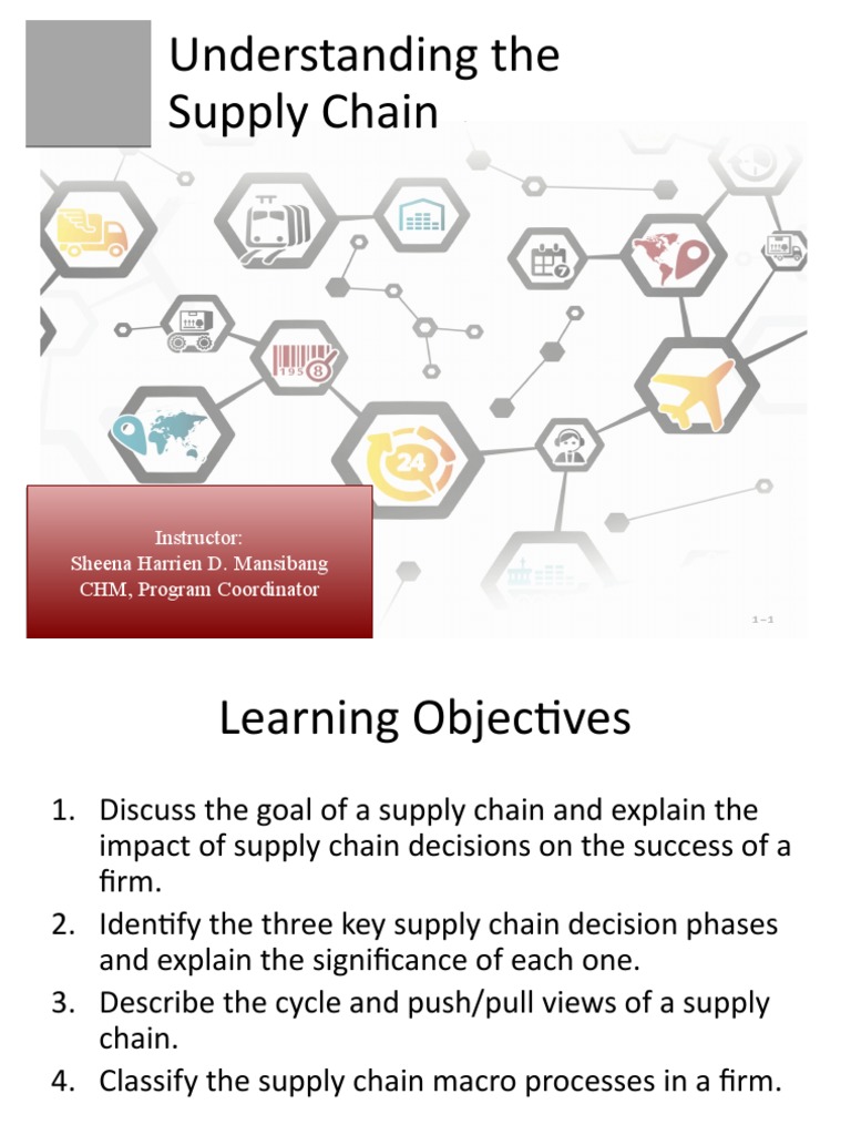 Understanding The Supply Chain: Powerpoint Presentation To Accompany ...