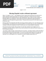 Blessing Hospital statement on settlement over alleged fraud claim