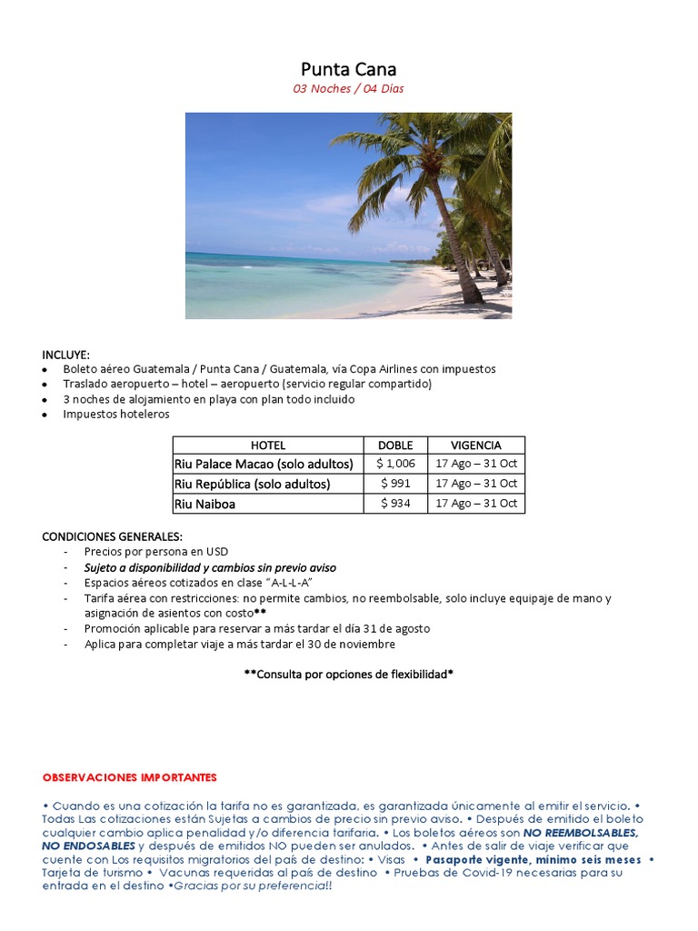 Paquete Punta Cana Promo PDF