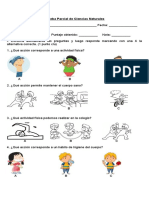 1°A Prueba Parcial de Ciencias Naturales