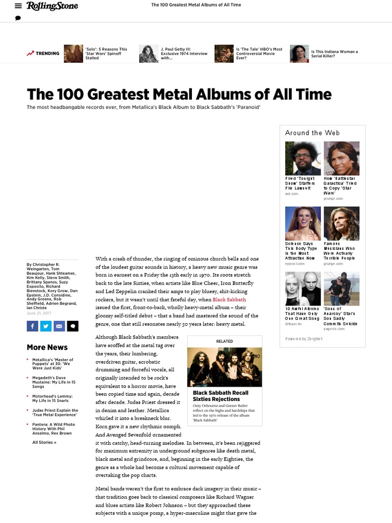 The 100 Greatest Metal Albums of All Time 2 PDF Heavy Metal Music