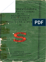 Manual de Usuario Maquina de Coser Singer 15 88 y 15 89 de 1940