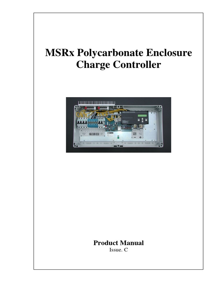 MSRx Charge Controller Manual | PDF | Menu (Computing) | Switch