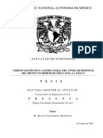 Diseño Geotecnico Del Tunel de Desfogue Del Proyecto Hidroléctrico (P.H.) La Yesca