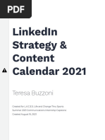 Linkedin Strategy Content Calendar