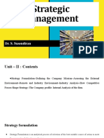 Strategic Management: Dr. S. Susendiran