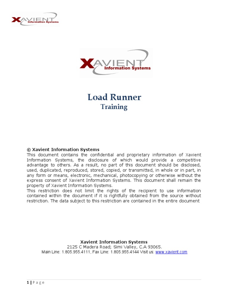 Load Runner: Training | PDF | Software Testing | Http Cookie