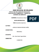 Relaciones Económicas y Comerciales de Ecuador Con "EEUU CHINA y UNION EUROPEA".