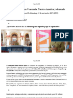 Lo Que Es Noticia en Venezuela, Nuestra América y El Mundo - SEMANA DEL LUNES 13 AL DOMINGO 19 DE NOVIEMBRE 2017 (XXX) - LUNES 13 DE NOVIEMBRE 2017