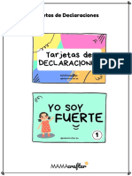 Tarjetas de Declaraciones - Niña