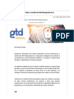 Gmail - Alerta de Seguridad - Correo Falso A Nombre de GTD Manquehue S.A.