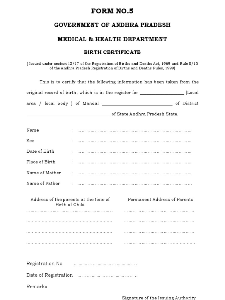 NAME CORRECTION IN BIRTH CERTIFICATE ANDHRA PRADESH PDF visual data 4