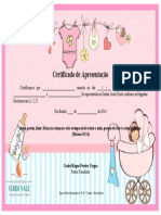 Certificado de Apresentação de Bebe 2014 - Meninas