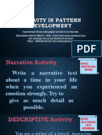 Developing patterns and emotions