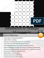 Intro Strategic Management: Objectives, Statements, Process Components