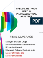 Special Methods Used in Pharmaceutical Analyses