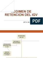 Regimen retencion IGV art 31
