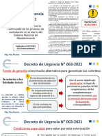 Decreto de Urgencia 063-2021 Sna Garantias