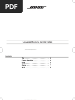 Bose Cinemate 15 Remote Code