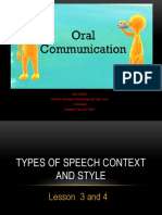 Lesson3&4 Types of Speech Context and Style
