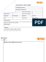 Assignment 1 Front Sheet: Qualification BTEC Level 5 HND Diploma in Business