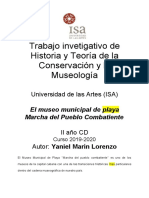 Historia y evolución del Museo Municipal de Playa 'Marcha del Pueblo Combatiente