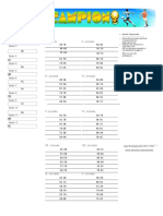 Calendario para Torneo de Futbol