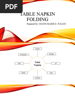 Table napkin folding