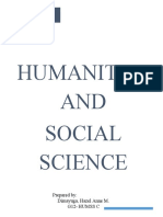 Humanities AND Social Science: Prepared By: Dimayuga, Hazel Anne M. G12-Humss C