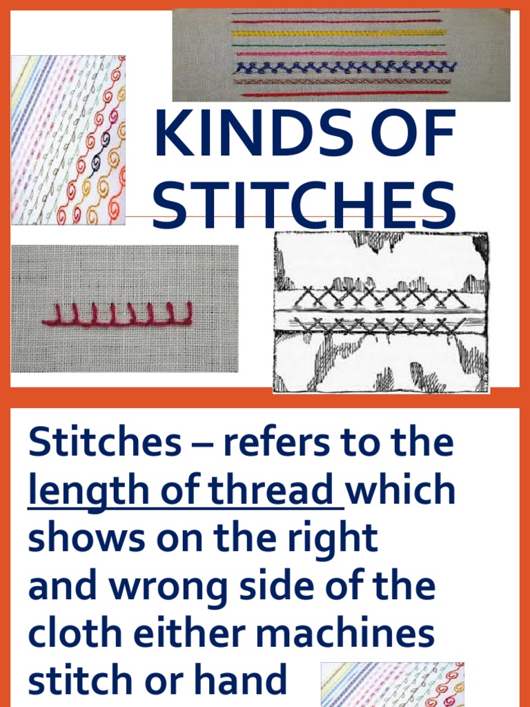 7-Kinds of Stitches | PDF | Textiles | Textile Arts