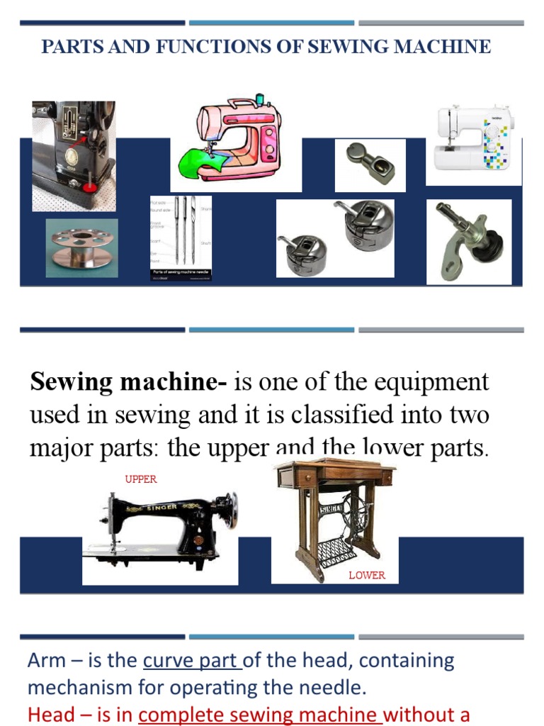 5Parts and Function of Sewing Machine PDF Sewing Machine Tools