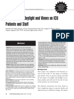 The Impact of Daylight and Views On ICU Patients and Staff