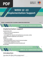 HCI101 Week12-13 Implementation Support