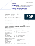 Examination Results 2016: Central Board of Secondary Education Secondary School Examination (Class-X) 2016