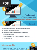 Fundamentals of Entrepreneurship