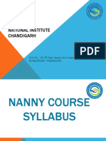 Nanny Course Syllabus