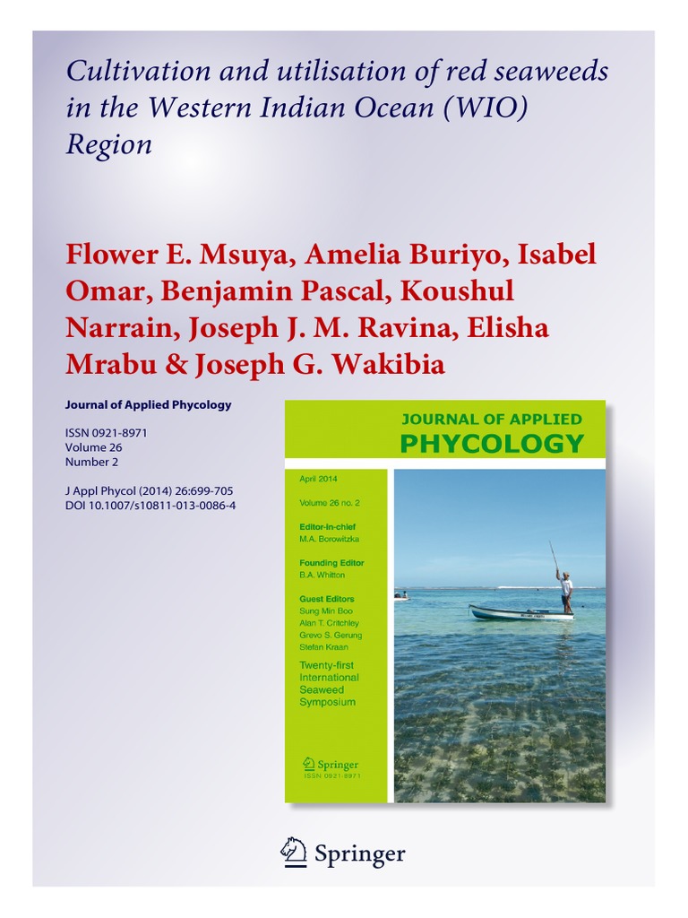 Red Seaweed Cultivation in WIO Region | PDF | Seaweed | Tanzania