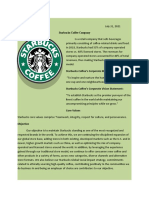 Starbucks SWOT Analysis and Corporate Strategy