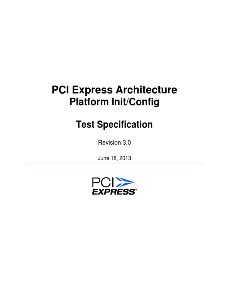 PCI Express Test Spec Platform 3.0 06182013 TS | PDF | Computer ...