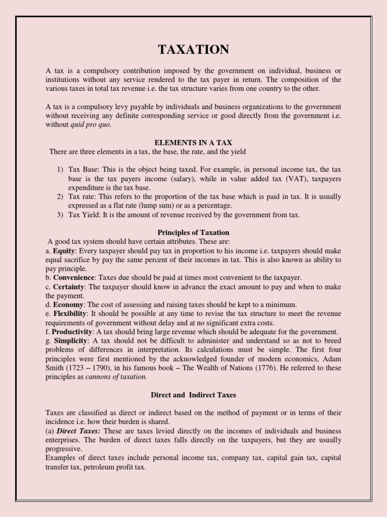 TAXATION and Government Expenditure by WESTMINSTER PDF Taxes