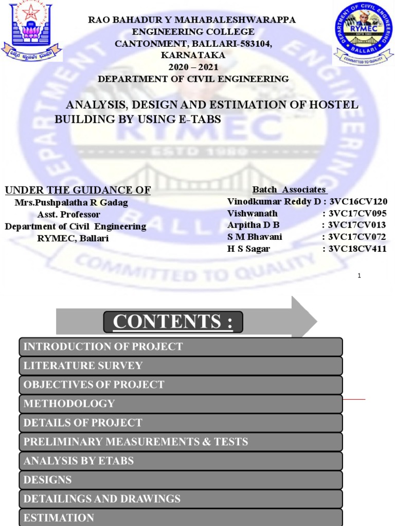 Analysis, Design and Estimation of Hostel Building by Using E-Tabs