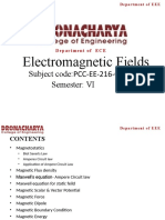 Electromagnetic Fields: Subject code:PCC-EE-216-G Semester: VI