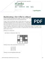 Backtracking - Set 2 (Rat in A Maze) - GeeksforGeeks