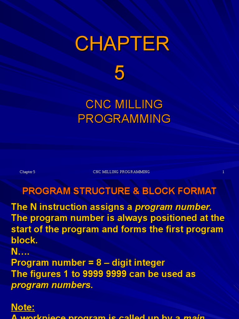 5 - CNC Milling Programming | PDF | Numerical Control | Circle