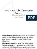 Dosis, Proteksi dan Keselamatan Radiasi