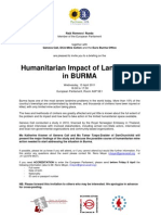 Invitation EU-Humanitarian Impact of Landmines in BURMA