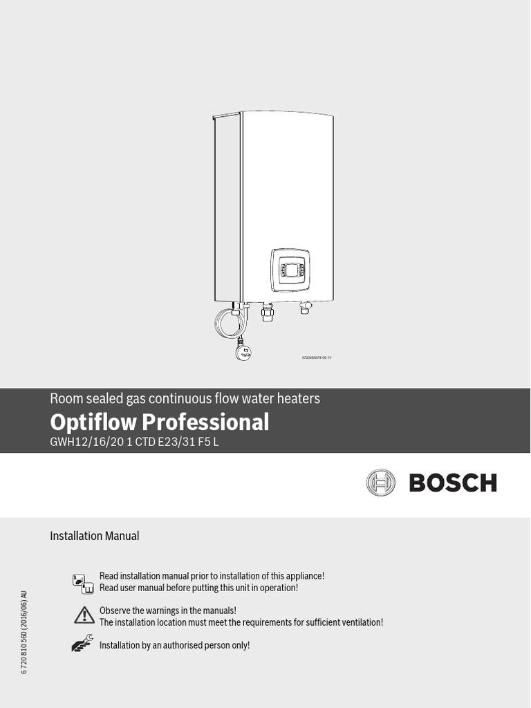 Bosch Therm 4000s Gwh12 | PDF | Water Heating | Valve