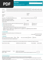 Uxbridge College Application Form