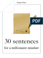 30 Sentences For A Millionaire Mindset