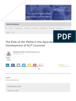 The Role of The Media in The Agricultural and Rural Development of ACP Countries - The News Media (And) Development Network